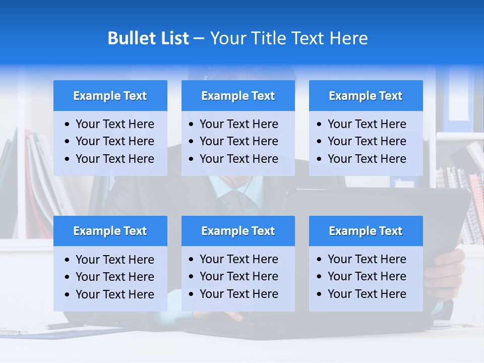A Man Wearing A Headset And Using A Laptop PowerPoint Template