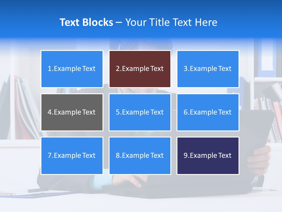 A Man Wearing A Headset And Using A Laptop PowerPoint Template