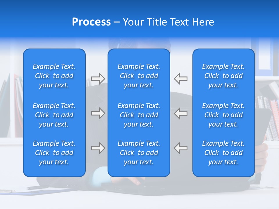 A Man Wearing A Headset And Using A Laptop PowerPoint Template