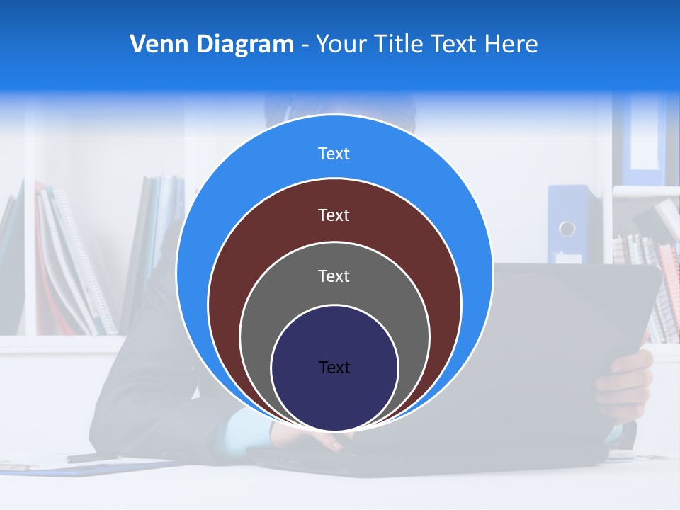 A Man Wearing A Headset And Using A Laptop PowerPoint Template