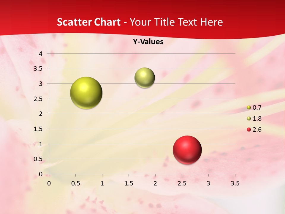 A Pink Flower With Yellow Center On A Red Background PowerPoint Template
