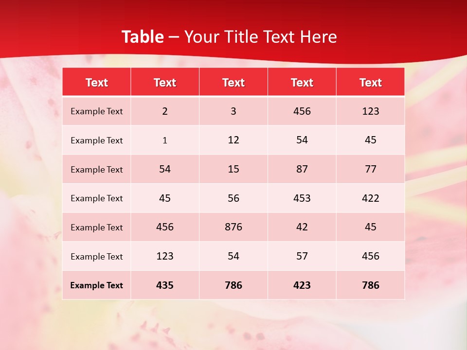 A Pink Flower With Yellow Center On A Red Background PowerPoint Template