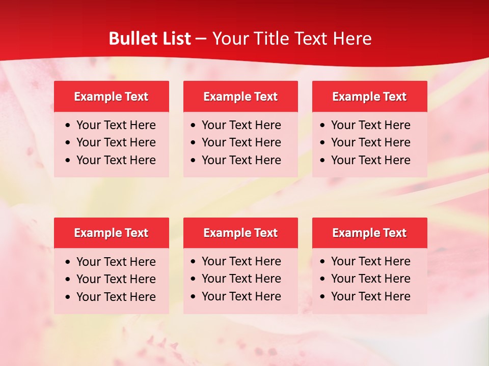 A Pink Flower With Yellow Center On A Red Background PowerPoint Template