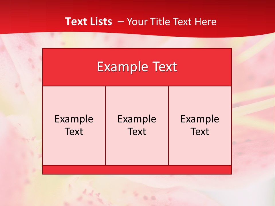 A Pink Flower With Yellow Center On A Red Background PowerPoint Template