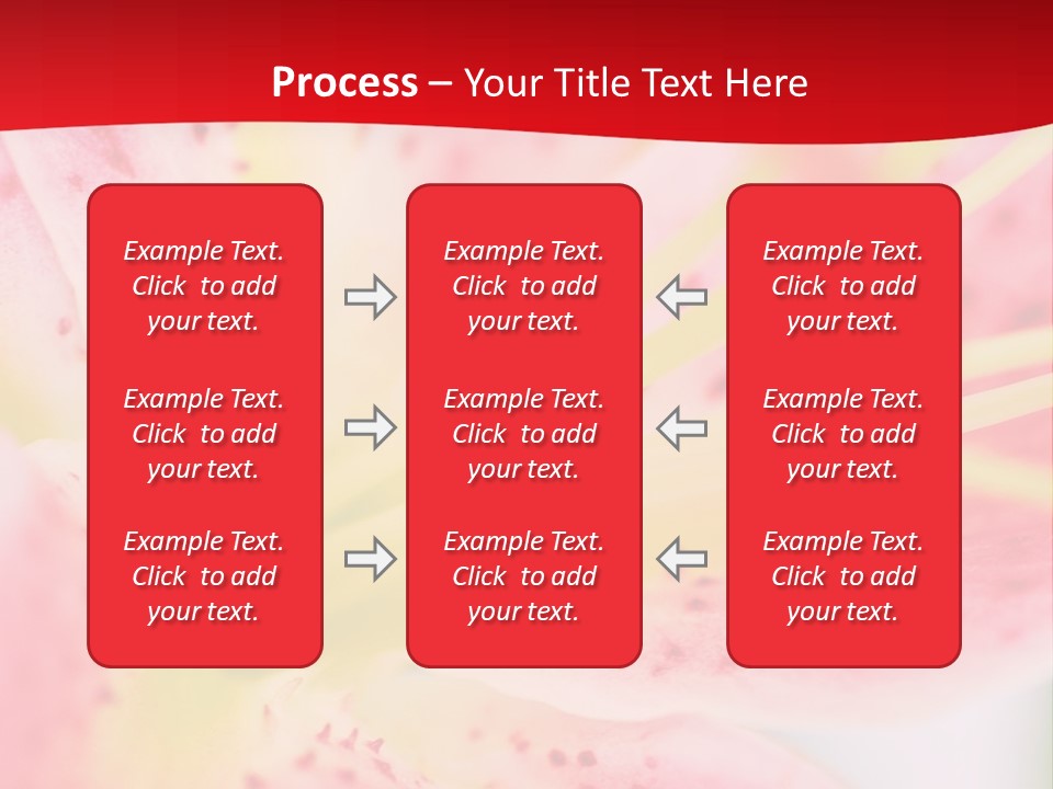 A Pink Flower With Yellow Center On A Red Background PowerPoint Template