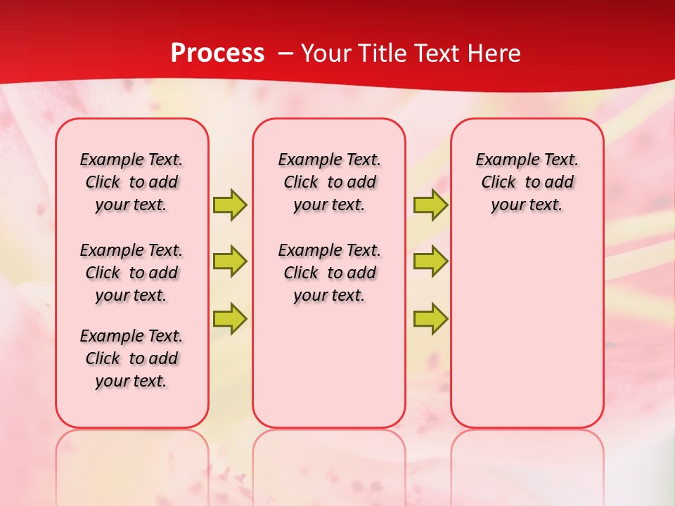 A Pink Flower With Yellow Center On A Red Background PowerPoint Template