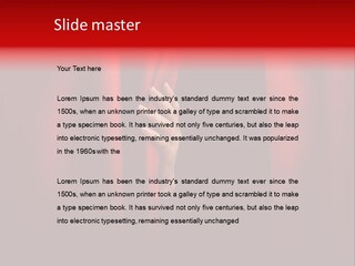 A Woman's Hand Peeking Out Of A Red Curtain PowerPoint Template