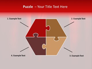 A Woman's Hand Peeking Out Of A Red Curtain PowerPoint Template