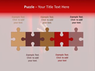 A Woman's Hand Peeking Out Of A Red Curtain PowerPoint Template