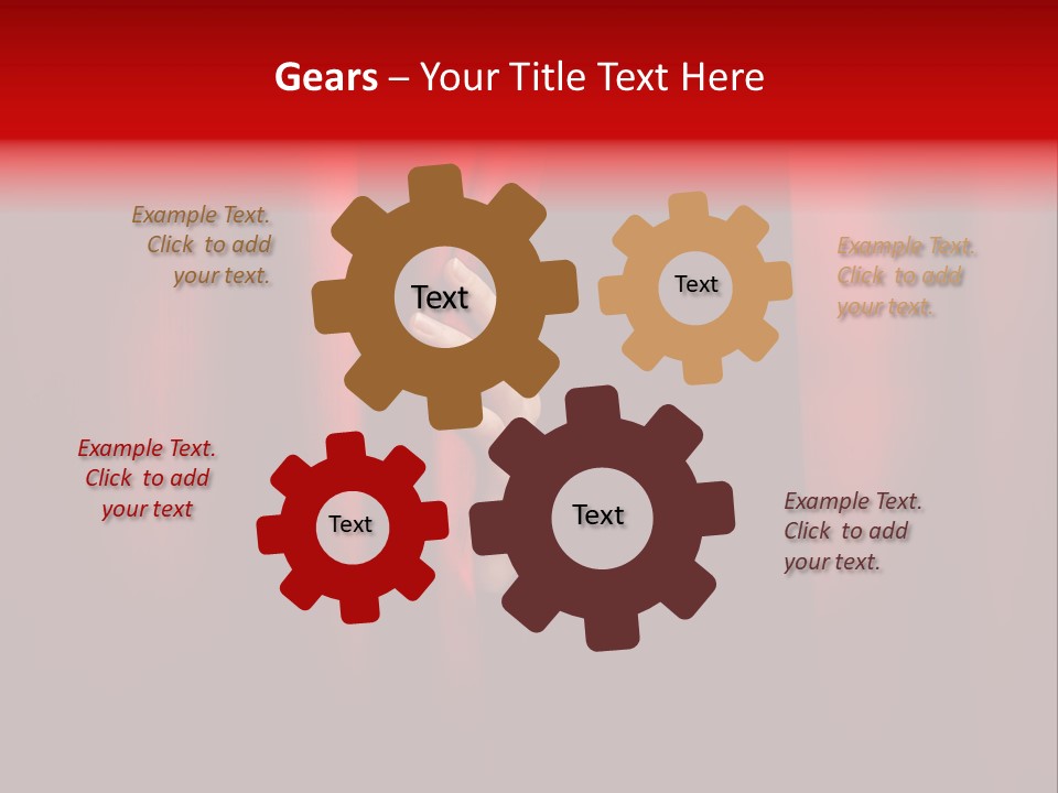 A Woman's Hand Peeking Out Of A Red Curtain PowerPoint Template