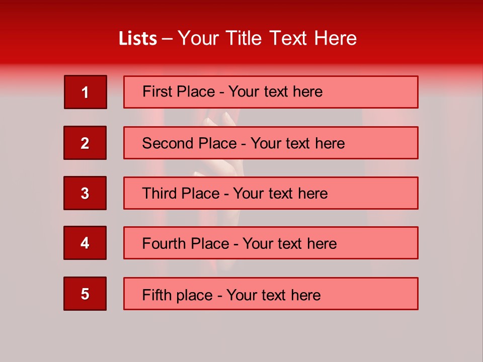 A Woman's Hand Peeking Out Of A Red Curtain PowerPoint Template