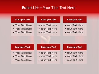 A Woman's Hand Peeking Out Of A Red Curtain PowerPoint Template