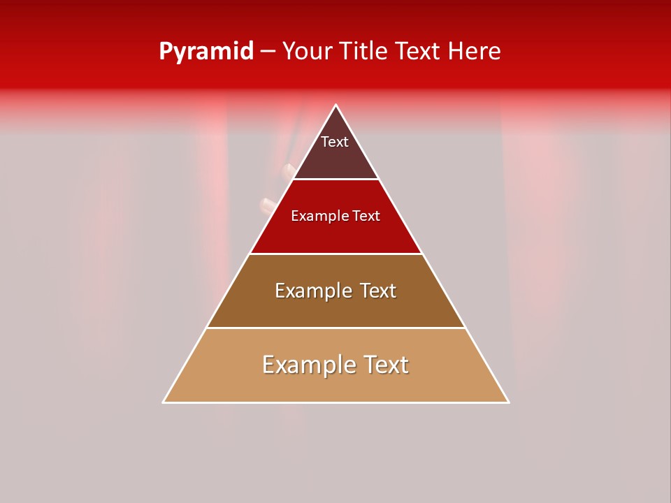 A Woman's Hand Peeking Out Of A Red Curtain PowerPoint Template