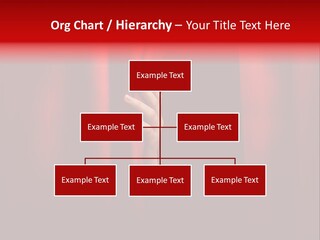 A Woman's Hand Peeking Out Of A Red Curtain PowerPoint Template