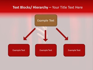 A Woman's Hand Peeking Out Of A Red Curtain PowerPoint Template