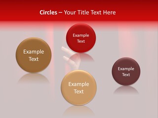 A Woman's Hand Peeking Out Of A Red Curtain PowerPoint Template