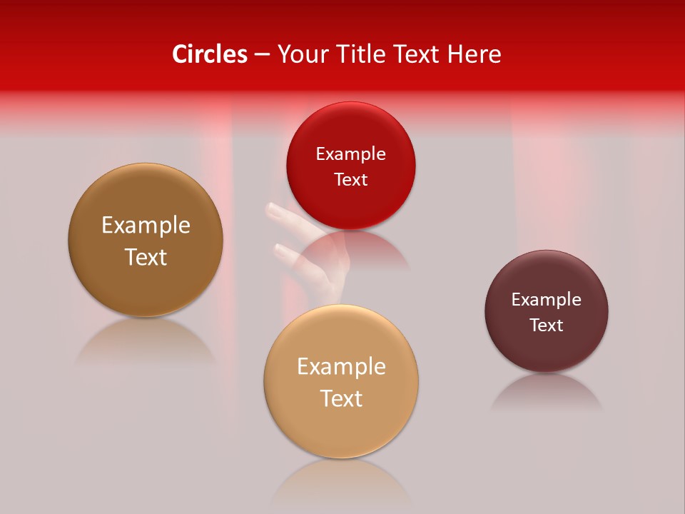 A Woman's Hand Peeking Out Of A Red Curtain PowerPoint Template