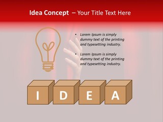 A Woman's Hand Peeking Out Of A Red Curtain PowerPoint Template