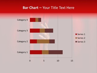 A Woman's Hand Peeking Out Of A Red Curtain PowerPoint Template