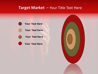 A Woman's Hand Peeking Out Of A Red Curtain PowerPoint Template