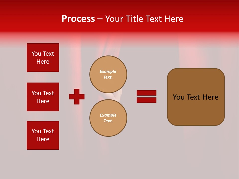 A Woman's Hand Peeking Out Of A Red Curtain PowerPoint Template