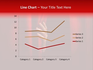 A Woman's Hand Peeking Out Of A Red Curtain PowerPoint Template