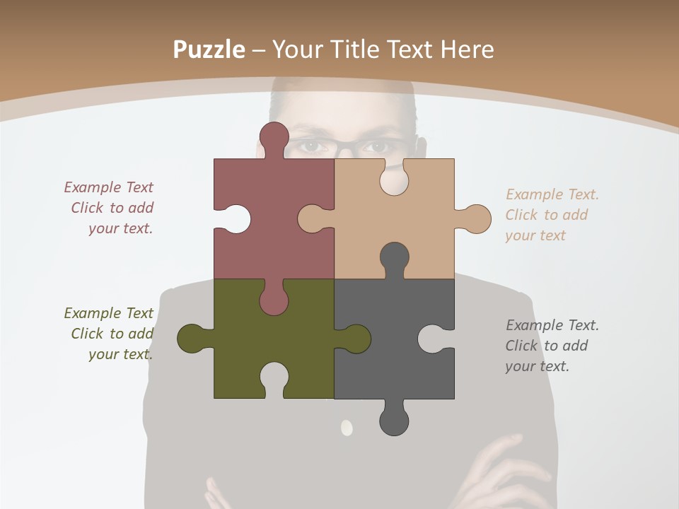 A Woman In A Suit With A Clown Nose PowerPoint Template