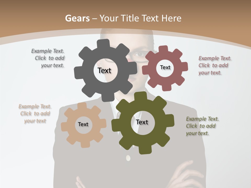 A Woman In A Suit With A Clown Nose PowerPoint Template