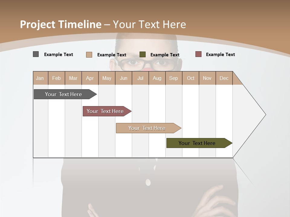 A Woman In A Suit With A Clown Nose PowerPoint Template