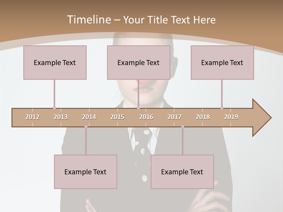 A Woman In A Suit With A Clown Nose PowerPoint Template