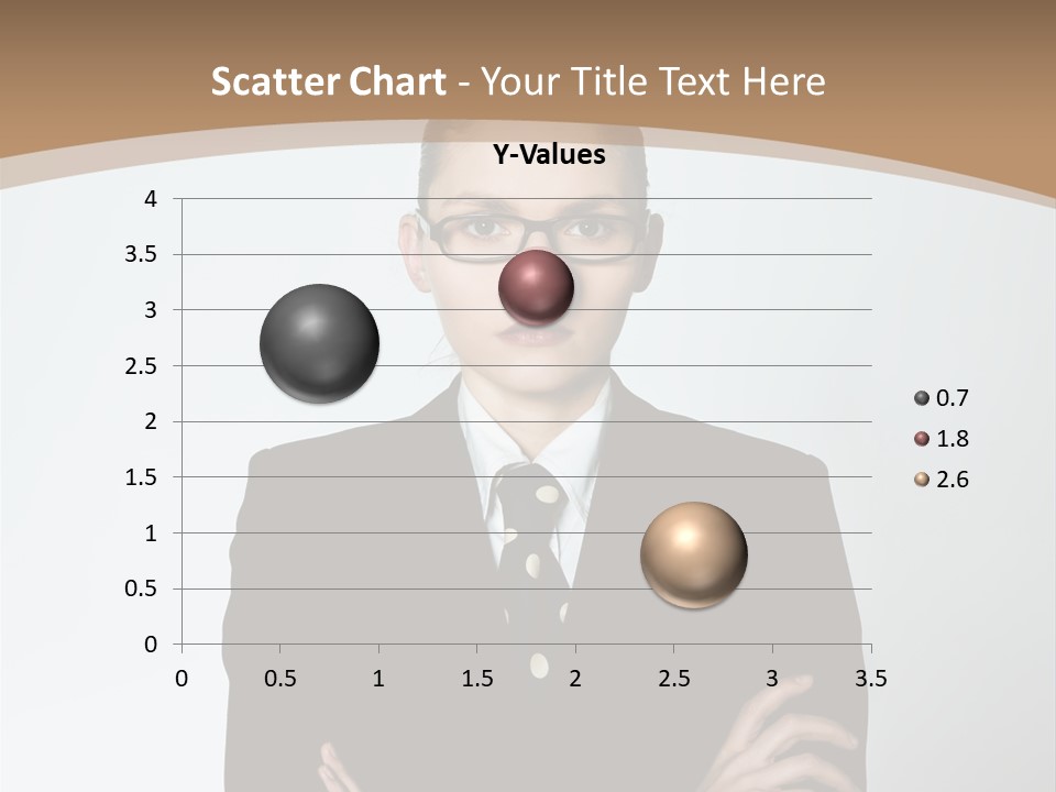 A Woman In A Suit With A Clown Nose PowerPoint Template