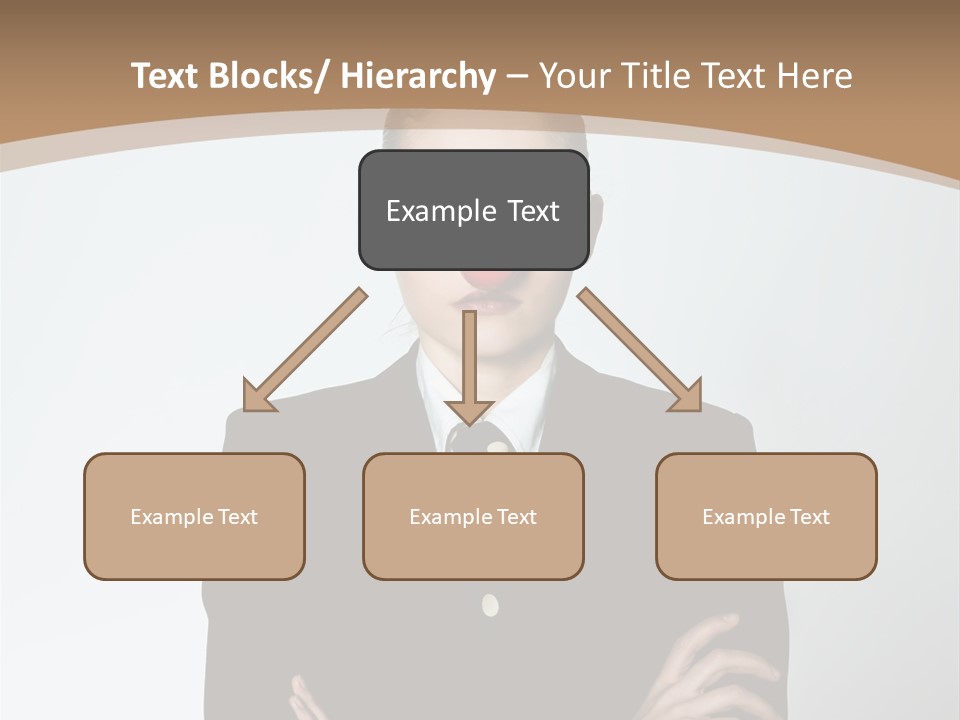 A Woman In A Suit With A Clown Nose PowerPoint Template