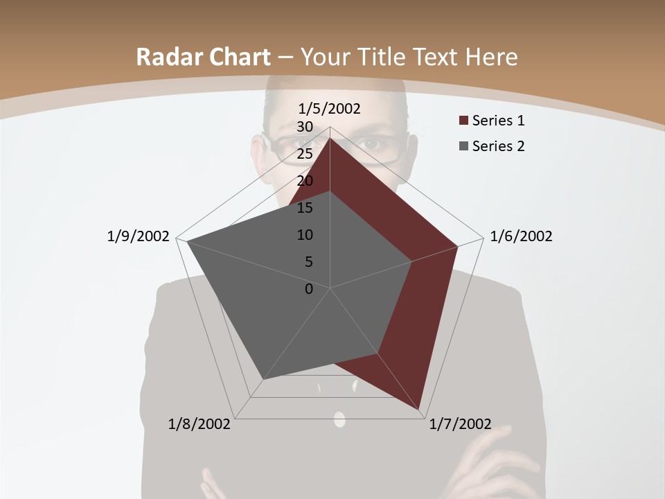 A Woman In A Suit With A Clown Nose PowerPoint Template