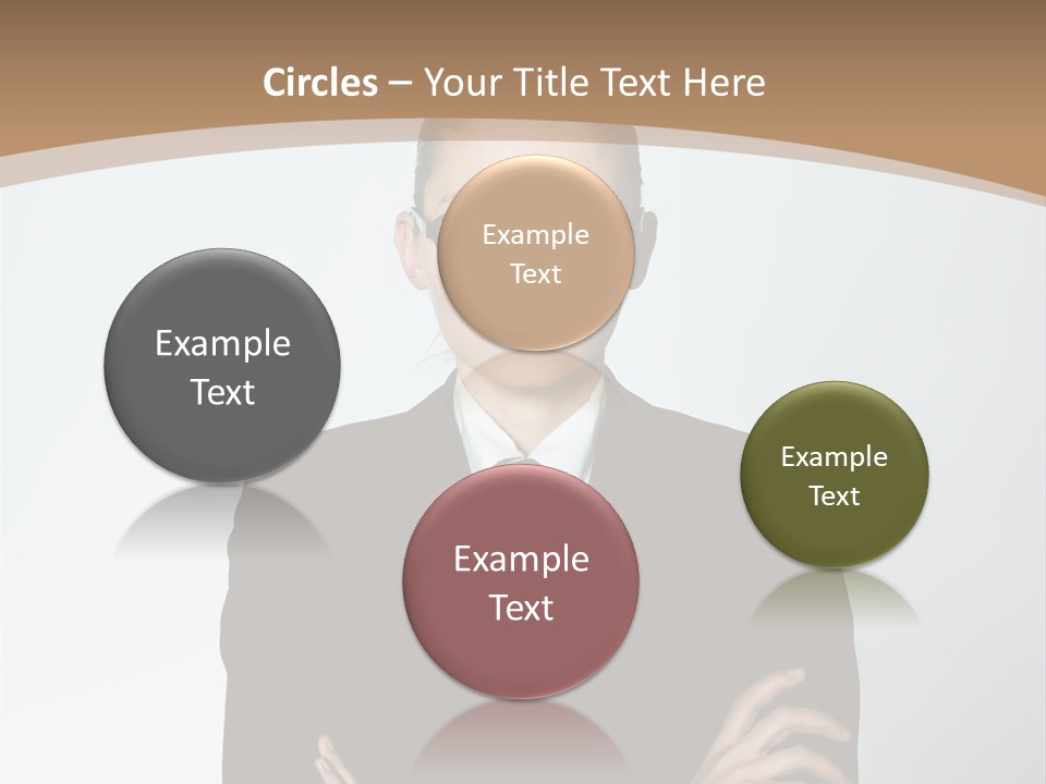 A Woman In A Suit With A Clown Nose PowerPoint Template