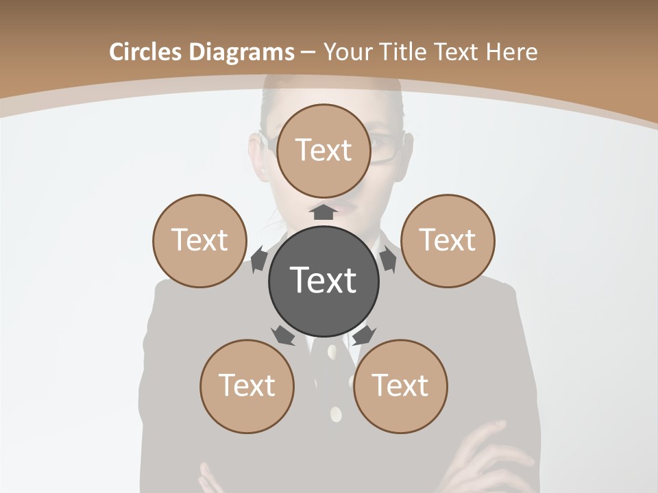 A Woman In A Suit With A Clown Nose PowerPoint Template