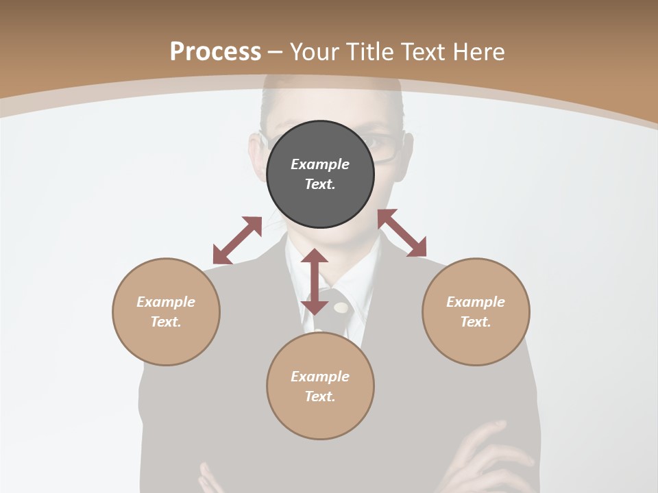 A Woman In A Suit With A Clown Nose PowerPoint Template