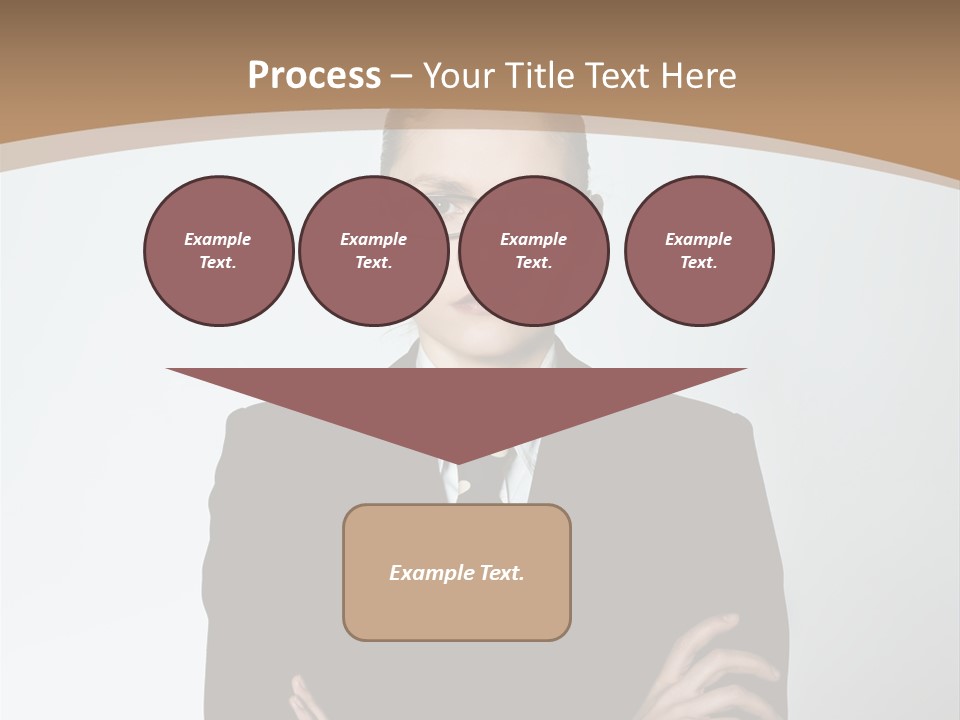 A Woman In A Suit With A Clown Nose PowerPoint Template