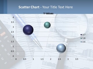 A Magnifying Glass Sitting On Top Of A Desk Next To A Calcula PowerPoint Template