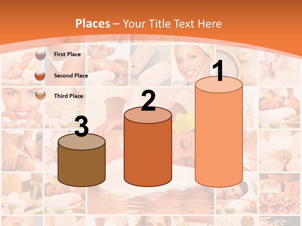 A Collage Of Photos With A Woman's Face In The Center PowerPoint Template