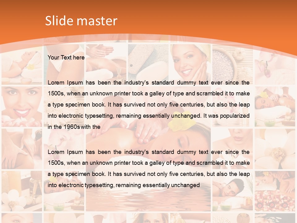 A Collage Of Photos With A Woman's Face In The Center PowerPoint Template