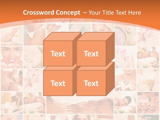 A Collage Of Photos With A Woman's Face In The Center PowerPoint Template