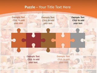 A Collage Of Photos With A Woman's Face In The Center PowerPoint Template