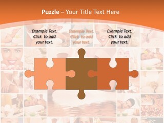 A Collage Of Photos With A Woman's Face In The Center PowerPoint Template