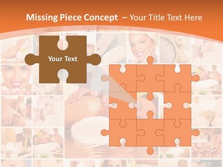 A Collage Of Photos With A Woman's Face In The Center PowerPoint Template