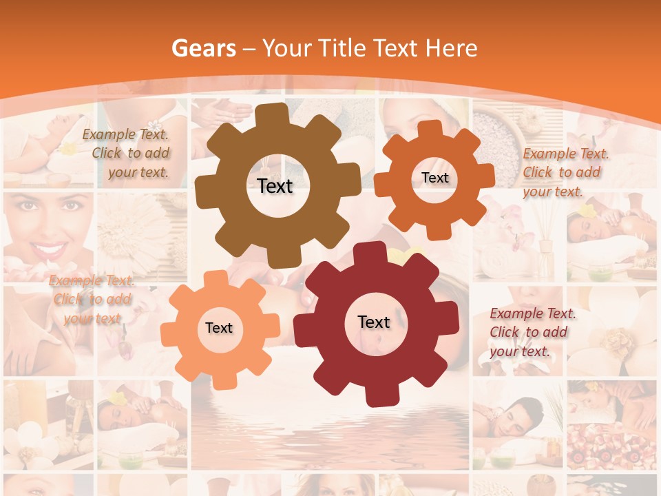 A Collage Of Photos With A Woman's Face In The Center PowerPoint Template