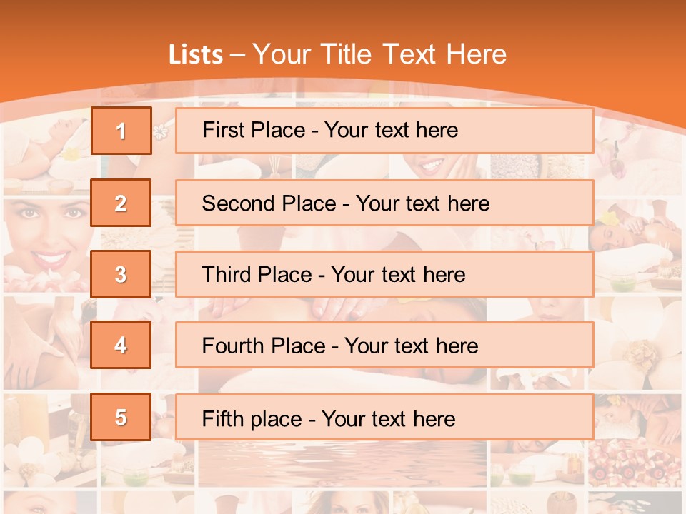 A Collage Of Photos With A Woman's Face In The Center PowerPoint Template