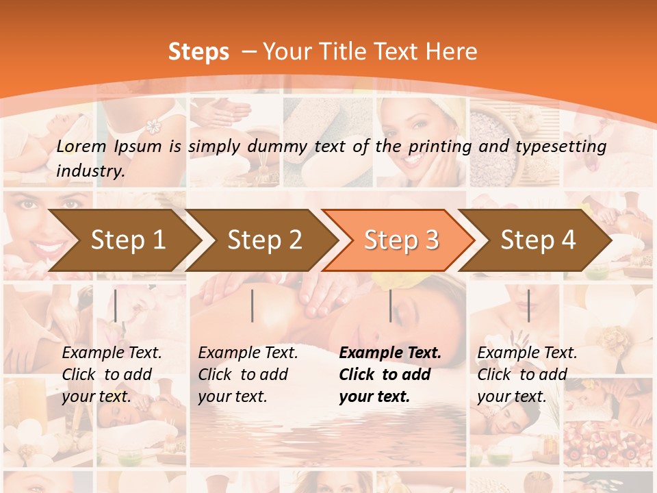 A Collage Of Photos With A Woman's Face In The Center PowerPoint Template