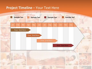 A Collage Of Photos With A Woman's Face In The Center PowerPoint Template