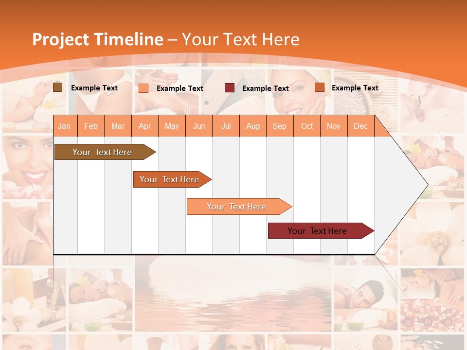 A Collage Of Photos With A Woman's Face In The Center PowerPoint Template