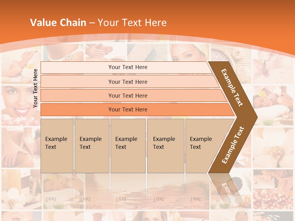 A Collage Of Photos With A Woman's Face In The Center PowerPoint Template